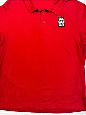 Pagoda Men's Red Polo Shirt Like New